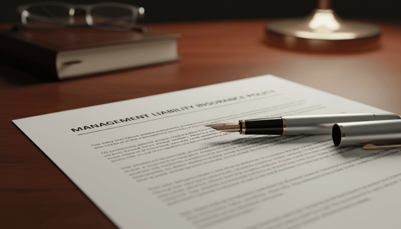 Insurance document and pen on professional desk