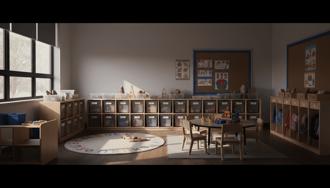 Organized and secure childcare centre classroom environment